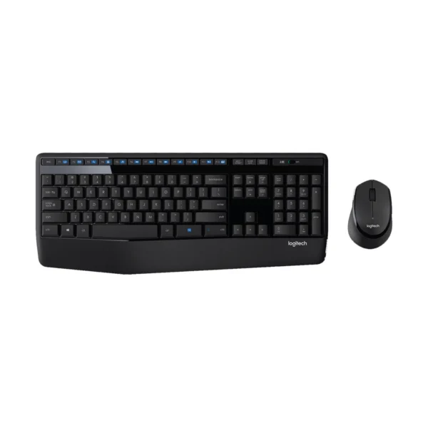 Logitech MK345 Wireless Combo Keyboard On/Off switch on mouse and keyboard Battery life indicator on mouse Nano-receiver storage in the mouse Automatic sleep mode when not in use