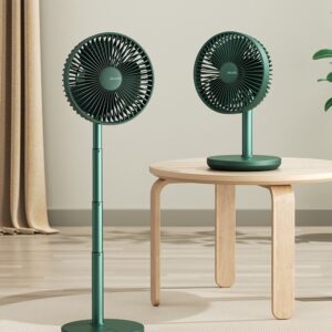 JISULIFE FA13P Rechargeable Extendable Desk Fan Price In Bangladesh The JISULIFE FA13P Extendable Desk Fan with 8000mAh battery capacity 5 Speeds Auto-Oscillation fan is now available in Bangladesh. Get the original products at the most affordable price only at ZidaaN’s TechView BD and enjoy the quality with the promise of the best customer service in Bangladesh. Tired of being hot and sweaty all the time? Check out our newest fan, the JISULIFE FA13P 8000mAh 5 Speeds Auto-Oscillation Extendable Desk Fan! It’s perfect for keeping you cool and comfortable during those hot summer months. Plus, it has a long-life battery so you can use it for up to 28 hours! Not only does this fan have a strong wind that reaches 8 meters away, but it also has a timer setting so you can choose how long you want it to run. And if that wasn’t enough, it also comes with a type-C USB 2.0 fast charge – so you can charge your phone while you stay cool! Purchase the JISULIFE FA13P Extendable Desk Fan today on our website. Features: 8000mAh Long-life Battery(up to 31 running hours) 5 Speeds Control Nature Wind Mode for Sleep Strong Wind Reaching 8M Distance Oscillating: 40, 80, 120 degrees horizontally Timer Setting: 1/2/4 hours(FA13P) 25 Degree Vertical Rotation Brushless Motor Makes Noise as low as 20 dB Child-Lock at the Base Type-C USB 2.0 Fast Charge Light and Mini Design Easy cleaning(detachable cover). Blade Size: 6.5 Inch Frame Size: 7.5 Inch Specification: Brand: JISULIFE Model: JISULIFE FA13P Battery Capacity: Lithium-ion 8000 mAh(29.6Wh/3.7V) Number of Speeds: 5 (sleep mode included) Timer Setting: 1/2/4 hours Runtime: 5-36 hours Charging Time: 6-10 hours Oscillating: 90 degrees horizontally Max. Wind Speed: 4m/s Noise Level: