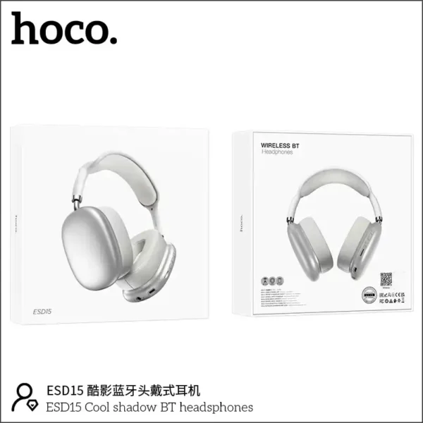 Experience unparalleled audio clarity with Hoco ESD15 Wireless Bluetooth Headphones. Immerse in crystal clear sound, enjoy seamless connectivity, and indulge in comfort. Elevate your listening experience today!"