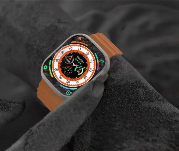 Track workouts, monitor health, and stay connected! The KD99 Ultra smartwatch (orange) offers a budget-friendly solution packed with features like fitness tracki